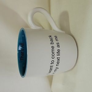 "That's All"  White/Blue Ceramic Mug